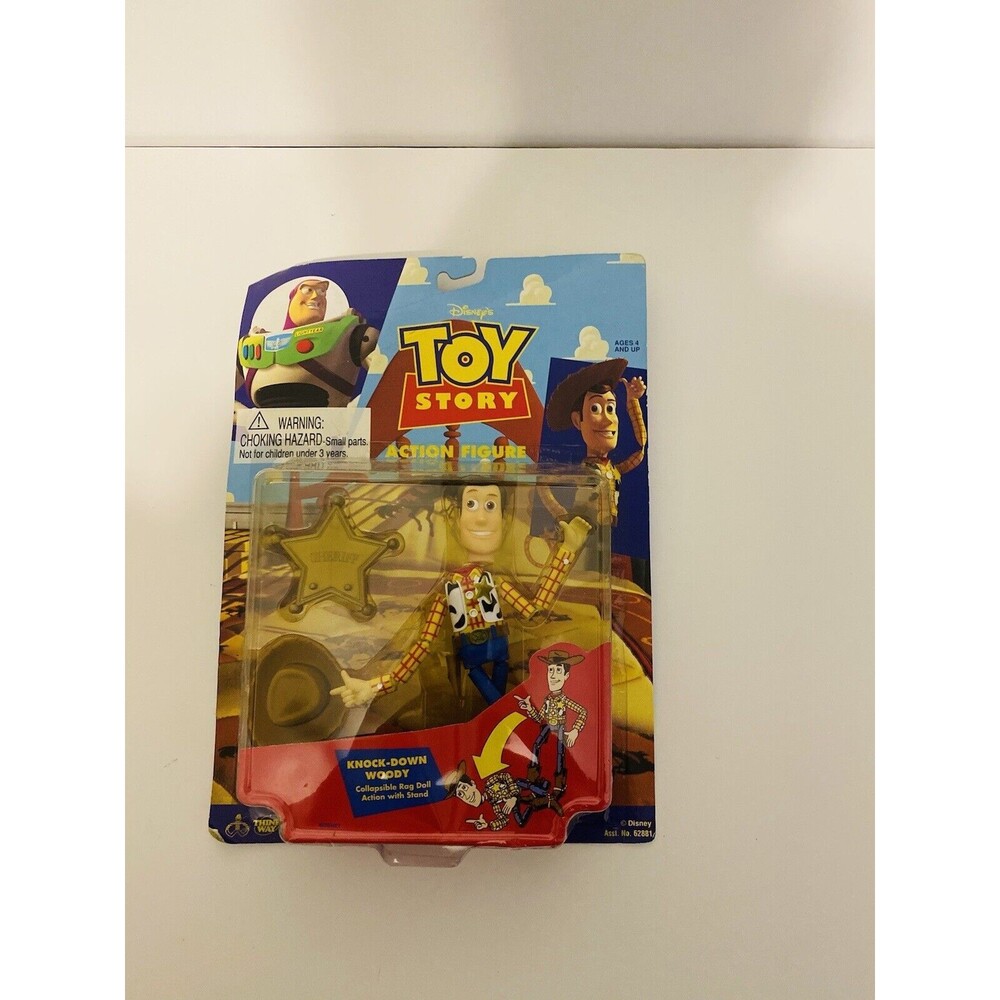 Toy Story Knock-Down Woody Action Figure Think Way Toy Disney Pixar 1995